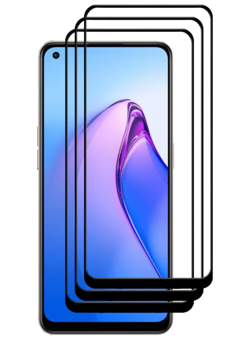 ACLIX 3 Pieces Antistatic ESD Dustproof Premium Quality High Definition Tempered Glass Screen Protector Designed For Oppo Reno8 Z - Image 1