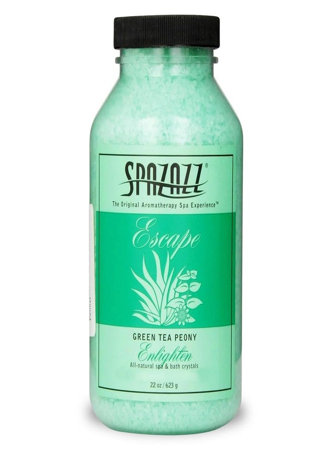 Spazazz SPZ-109 Escape Aromatherapy Crystals Container, 22-Ounce, Green Tea Peony Enlighten - Image 1