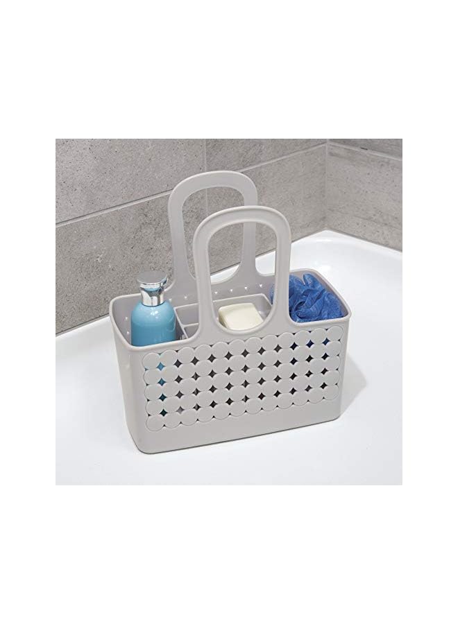 Raxoom Plastic Divided Shower Caddy Tote, College Essential for Dorm Room, Communal and Shared Bathroom The Orbz Collection –, Set of 1, Gray - Image 4
