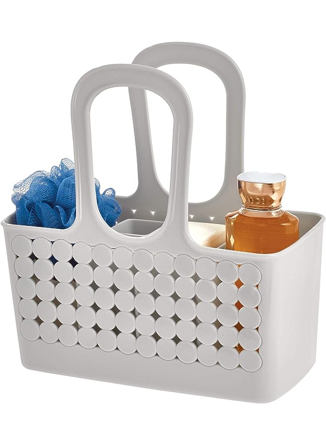 Raxoom Plastic Divided Shower Caddy Tote, College Essential for Dorm Room, Communal and Shared Bathroom The Orbz Collection –, Set of 1, Gray - Image 1
