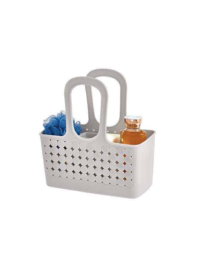 Raxoom Plastic Divided Shower Caddy Tote, College Essential for Dorm Room, Communal and Shared Bathroom The Orbz Collection –, Set of 1, Gray - Image 2