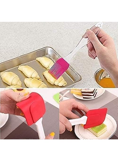 Pamidhar Pamidhar HeavyDuty Oil Brush and Spatula Set Perfect for Baking Cooking Glazing Cake Decorating Multicolor  - Image 3