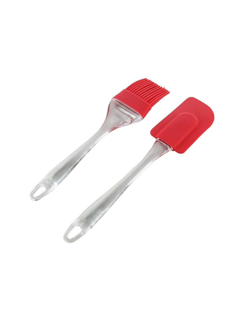 Pamidhar Pamidhar HeavyDuty Oil Brush and Spatula Set Perfect for Baking Cooking Glazing Cake Decorating Multicolor  - Image 1