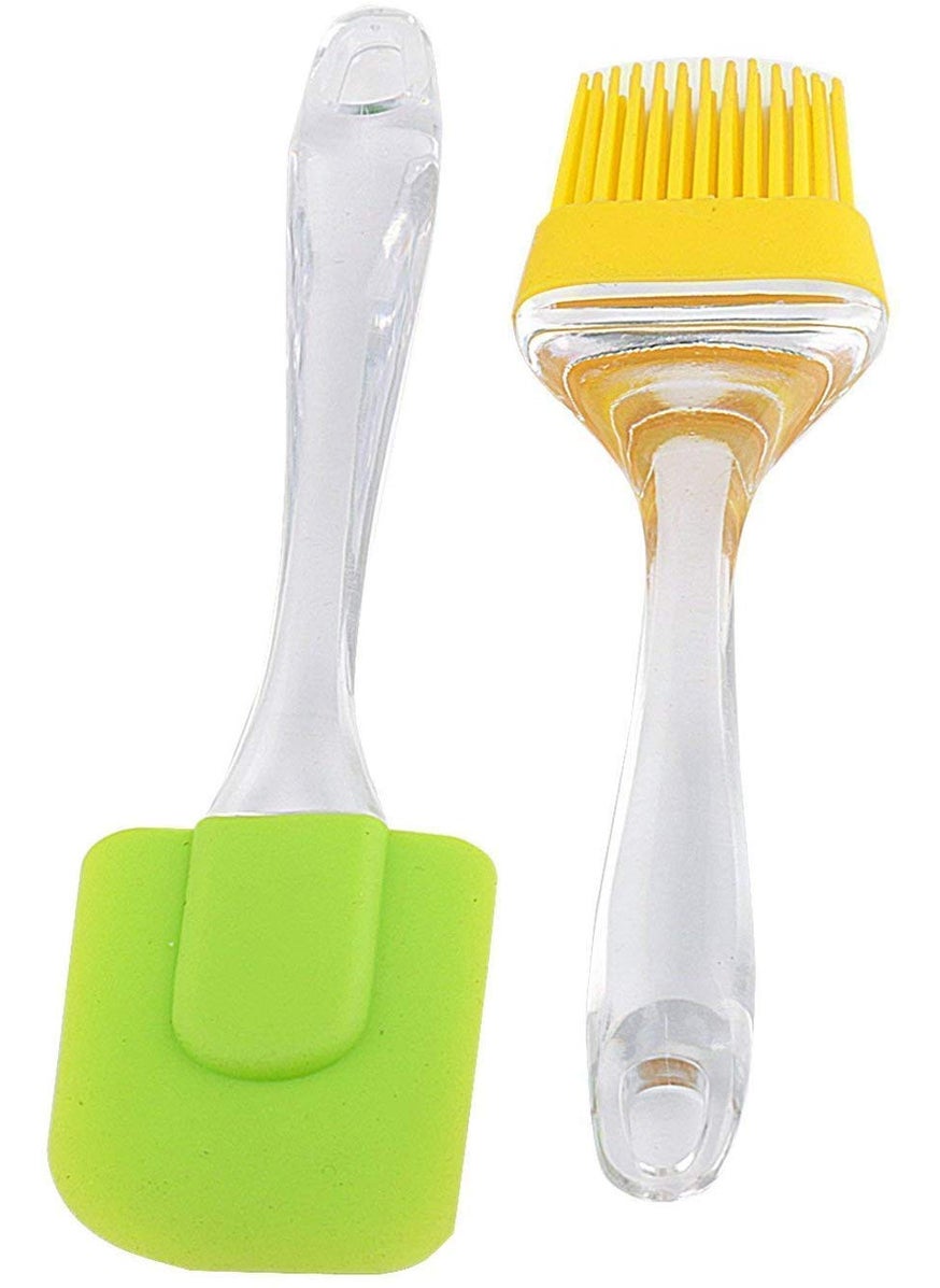 Pamidhar Pamidhar HeavyDuty Oil Brush and Spatula Set Perfect for Baking Cooking Glazing Cake Decorating Multicolor  - Image 2