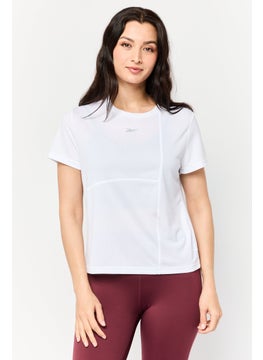 Reebok Women Sportswear Fit Short Sleeve Training Top, White  - Image 1