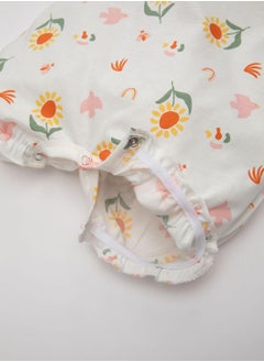 DeFacto Newborn Floral Cotton Short Sleeve Romper  - Image 5