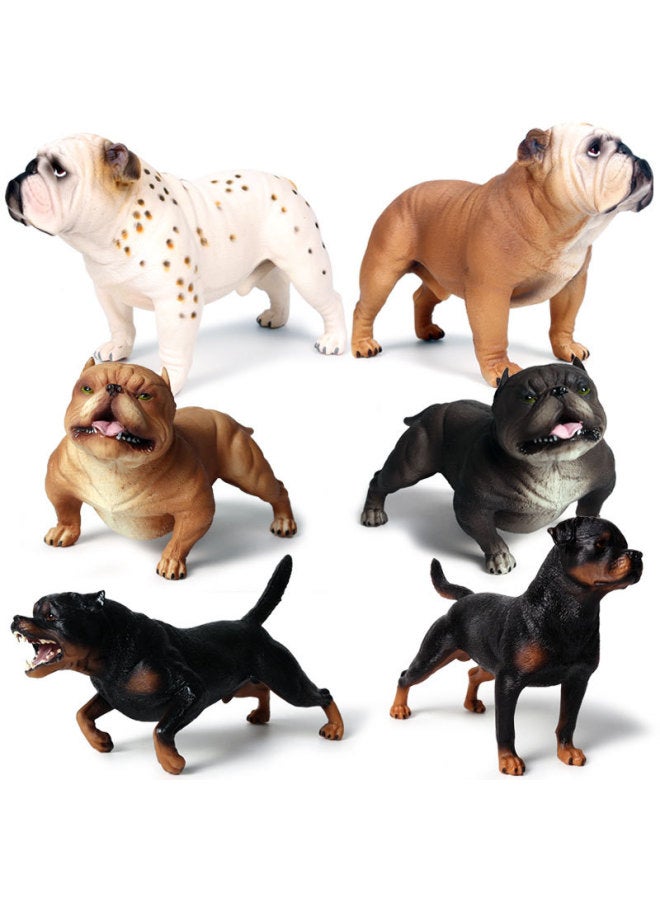 Children's Solid Simulation Wild Animal Model Bulldog Doberman Husky Chai Dog Pet Dog Toy-Color:zjs-155 Australian Shepherd Dog