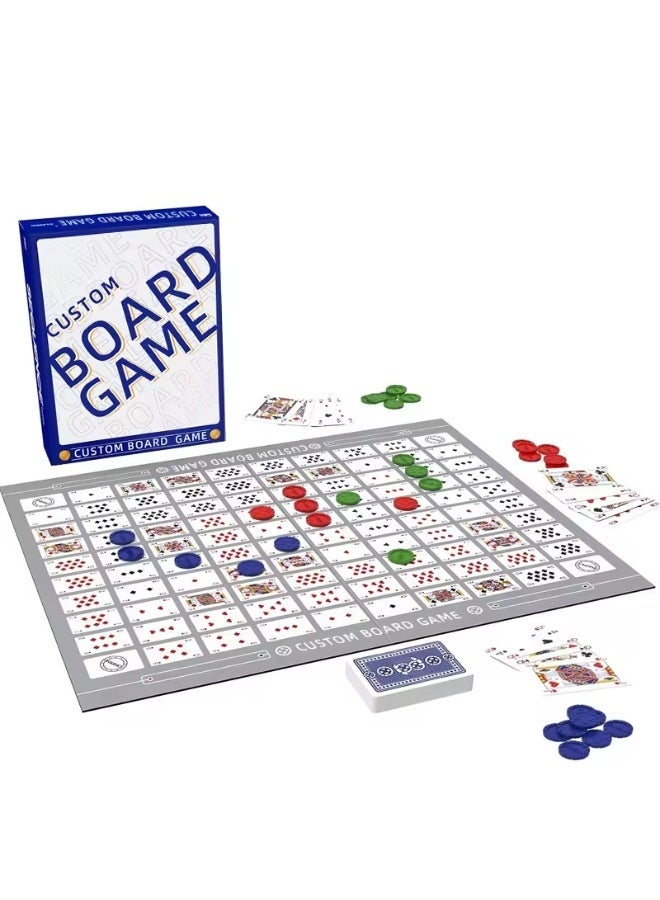 ST ZONE Sequence Strategy Card Game, Educational Board Game for 2-12 Players, Family Fun Activity Set, Ages 7+ - Image 1