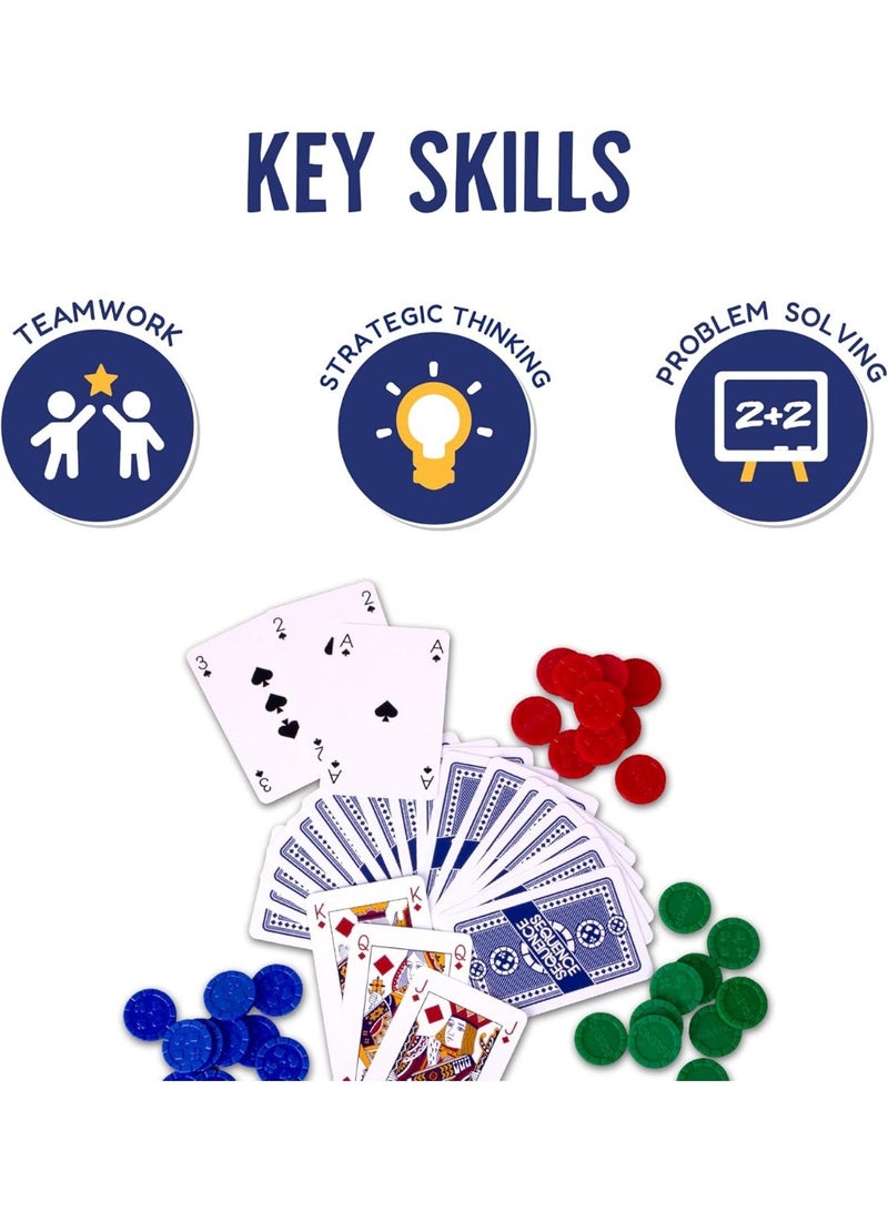 ST ZONE Sequence Strategy Card Game, Educational Board Game for 2-12 Players, Family Fun Activity Set, Ages 7+ - Image 4