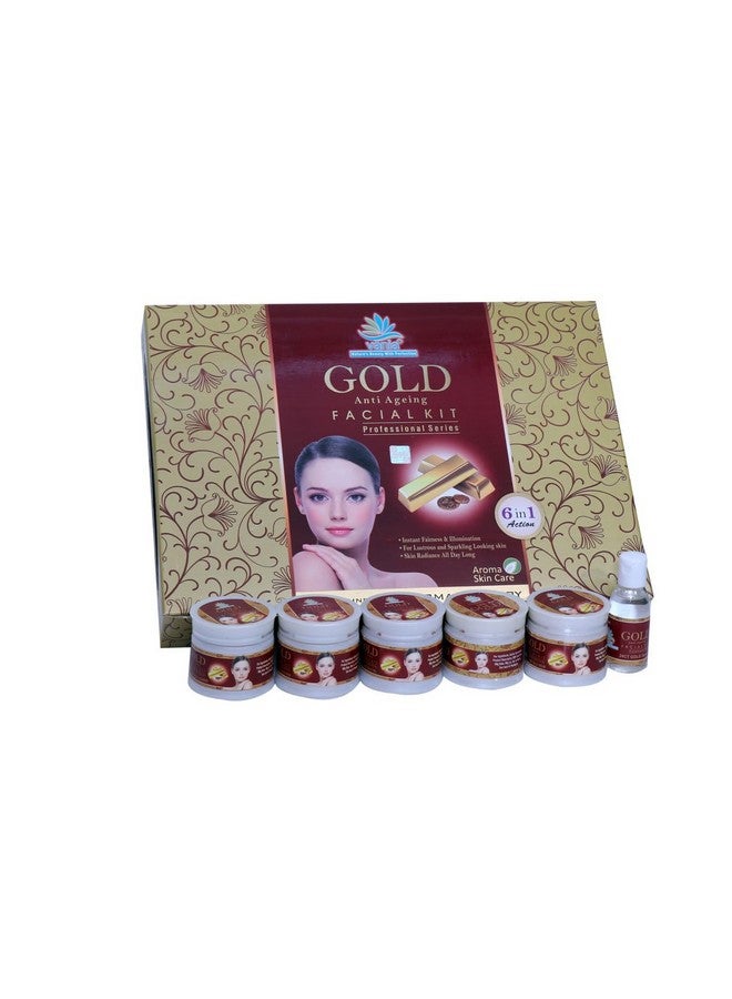 VANIA Gold Facial Kit 300 Gm | Repair Fine Lines | Improve Skin Elasticity | Helps Replenish Moisture | Skin Nourishment | Skin Radiance | For Face & Body | 6 In 1 Action | Rich Glow | Unisex | - Image 1