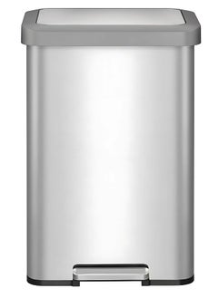 EKO COZY SERIES | 45L Step Trash Bin | Brushed Stainless Steel Finish | Soft-Closing Lid | Fingerprint-Resistant | Versatile Waste Solution for Homes, Offices & Communal Areas | Durable, Elegant Design for Easy Waste Disposal  - Image 1