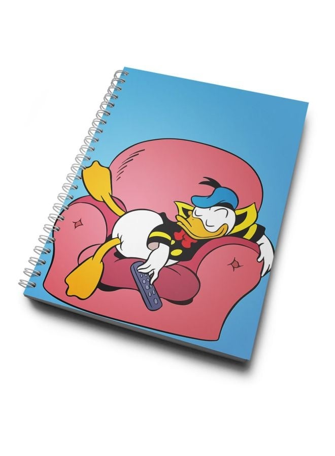 Disney Sleepy Lazy Donald Duck Cartoon Printed Spiral Hardcover Notebook - Image 2