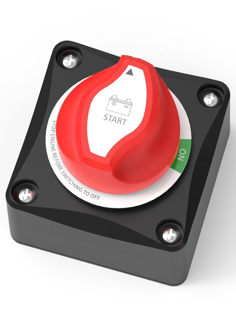 Loquat Battery Switch 12-48V Waterproof Battery Shut Off Switch Battery Power Cut Master Switch Disconnect Isolator 275A High Current for Car Vehicle RV and Marine Boat (On/Off) - Image 1