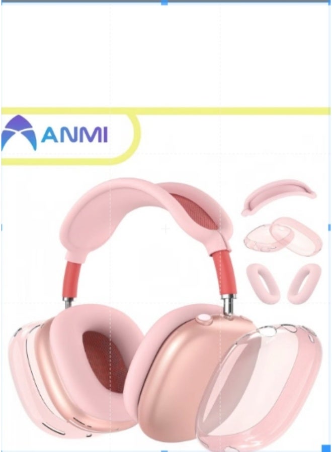 أنمي غطاء سماعة رأس من السيليكون، خاص بسماعات AirPods Max، غطاء مضاد للخدش ومقاوم للعرق، 3 في 1 غطاء وسادة أذن/غطاء غطاء غطاء الأذن/غطاء سماعة الرأس