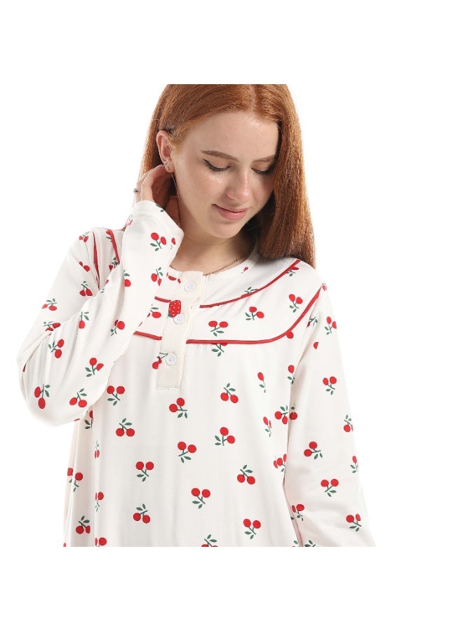 kady Sleeve Sleepshirt and pepper painting buttons - Image 1