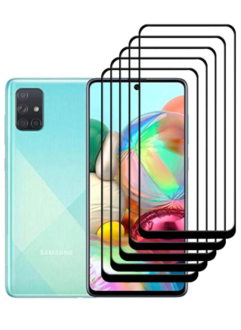 ACLIX 5 Pieces Antistatic ESD Dustproof Premium Quality High Definition Tempered Glass Screen Protector Designed For Samsung Galaxy A71 - Image 1