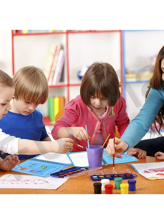 فنبلاست دفتر الرسم المائي السحري من فن بلاست مع قلم رسم سحري للأطفال - مجموعة قصاصات الرسم القابلة لإعادة الاستخدام، أوراق رسم تلوين مائي للأطفال والأولاد والصغار - عبوة من 3 قطع - ألوان وتصميمات متنوعة - Image 2