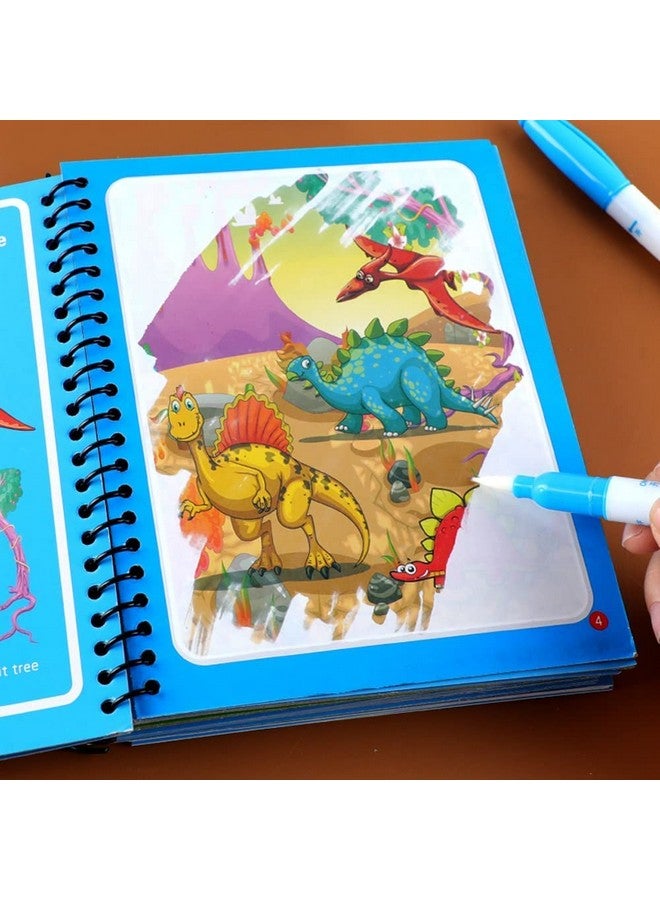 فنبلاست دفتر الرسم المائي السحري من فن بلاست مع قلم رسم سحري للأطفال - مجموعة قصاصات الرسم القابلة لإعادة الاستخدام، أوراق رسم تلوين مائي للأطفال والأولاد والصغار - عبوة من 3 قطع - ألوان وتصميمات متنوعة - Image 5