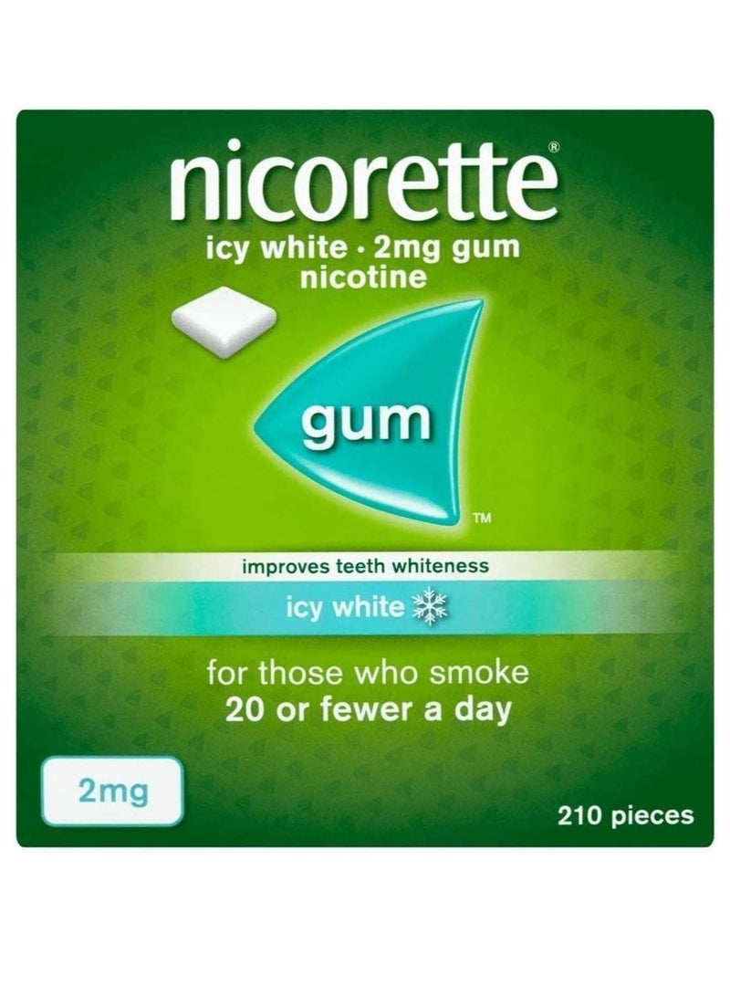 nicorette Nicotine Gum Icy White 2 Mg 210 Pieces - Image 1