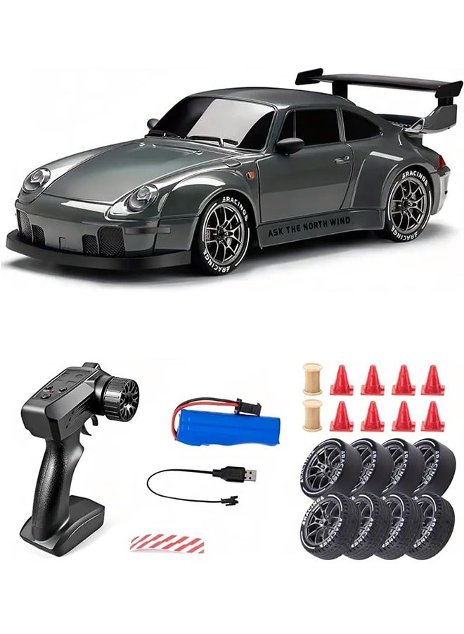 Drift RC Car 1:24 Scale – 4WD High-Speed Remote Control Racing Car with Flashing Lights, Dual Tires, USB Charging,Racing Car Toys for Boys Girls Kids Adults - Image 1