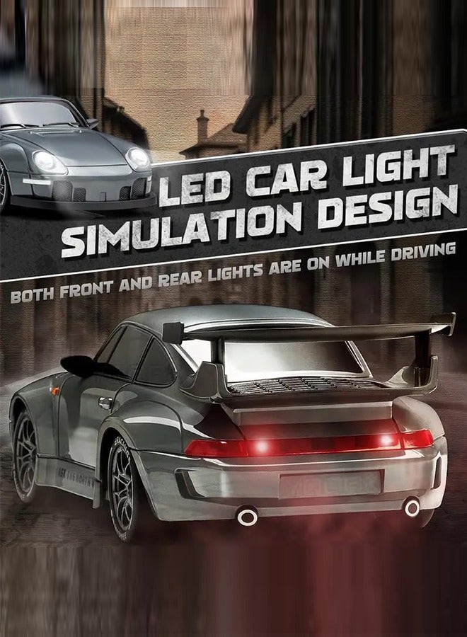 Drift RC Car 1:24 Scale – 4WD High-Speed Remote Control Racing Car with Flashing Lights, Dual Tires, USB Charging,Racing Car Toys for Boys Girls Kids Adults - Image 4