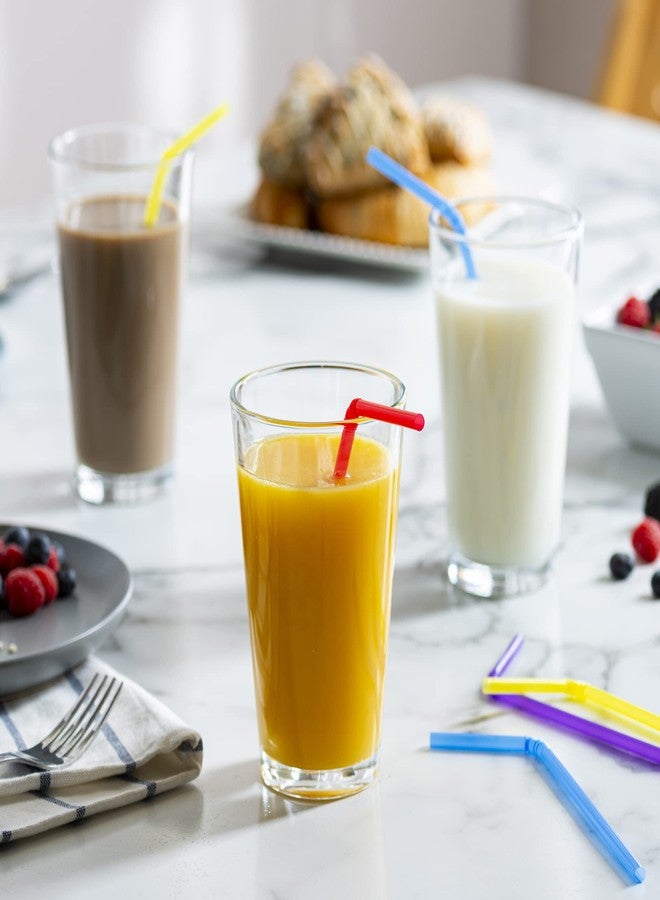 Comfy Package [500 Count] Flexible Plastic Drinking Straws - Disposable Swizzle Sticks - 7.75"High - Assorted Colors - Image 5