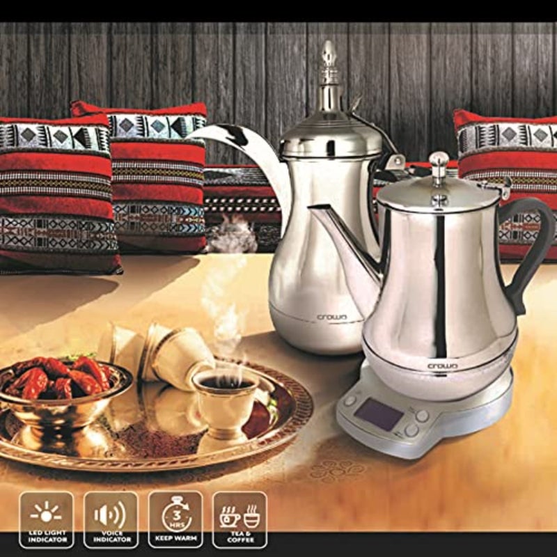 Duo 252 Karak Tea And Arabic Coffee Maker, Stainless Steel, Silver, With Infusers For Loose Coffee - Image 2