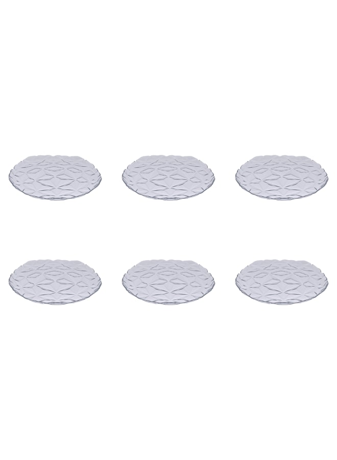 Pasabahce Glass Dinner Plate 6 Pieces - 28cm clear 28cm - Image 1