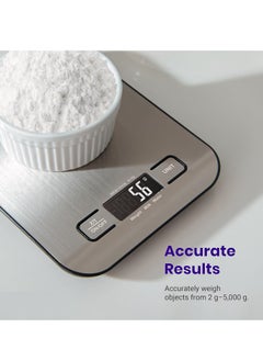Generic Food Kitchen Scale, Digital Grams and Ounces for Weight Loss, Baking, Cooking, Keto and Meal Prep, LCD Display, Medium, 304 Stainless Steel  - Image 2