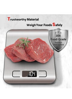Generic Food Kitchen Scale, Digital Grams and Ounces for Weight Loss, Baking, Cooking, Keto and Meal Prep, LCD Display, Medium, 304 Stainless Steel  - Image 4