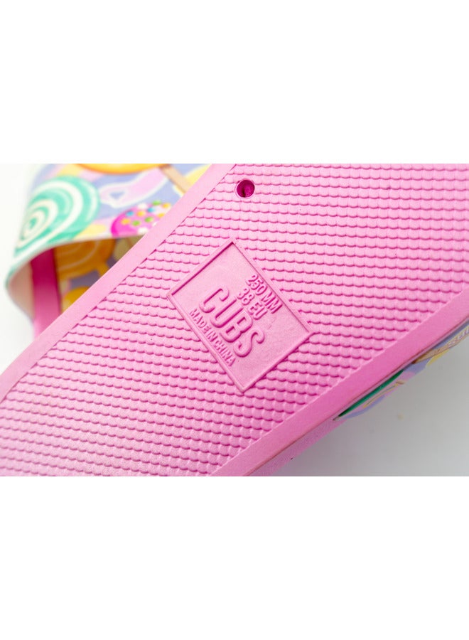 CUBS Lolipops Print Everyday Wear Eco-Friendly Pvc Slides For Girls Lightweight Easy To Wash And Anti-Slip Soles - Image 4