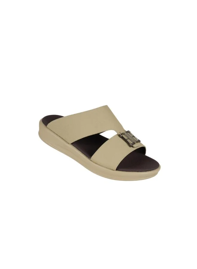 barjeel uno 008-3707 Barjeel Uno Mens Arabic Sandals 6878-M123 Beige