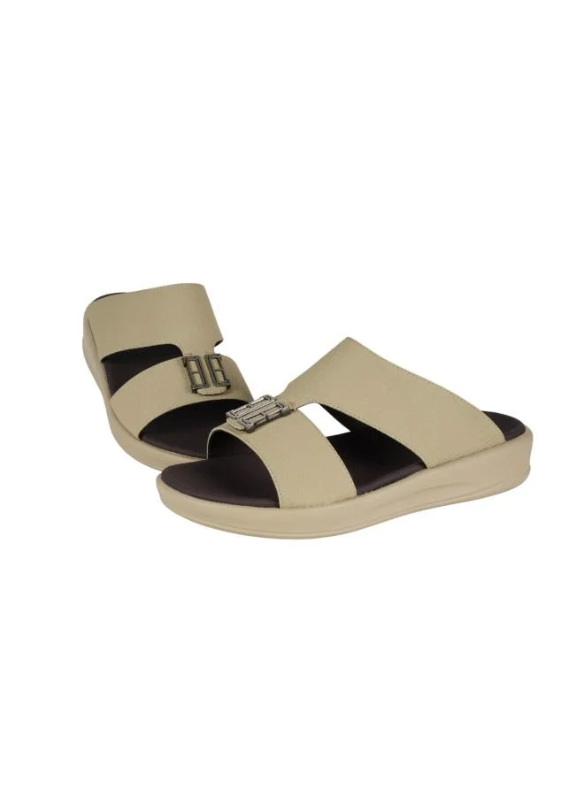 barjeel uno 008-3707 Barjeel Uno Mens Arabic Sandals 6878-M123 Beige