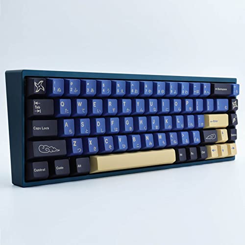 Hyekit PBT Keycaps 119 Keys Blue Samurai Dye-Sublimation Ninja PBT Keycap Set Cherry Profile Custom Keycaps for Cherry Gateron MX Switches Mechanical Keyboards US Layout - Image 3
