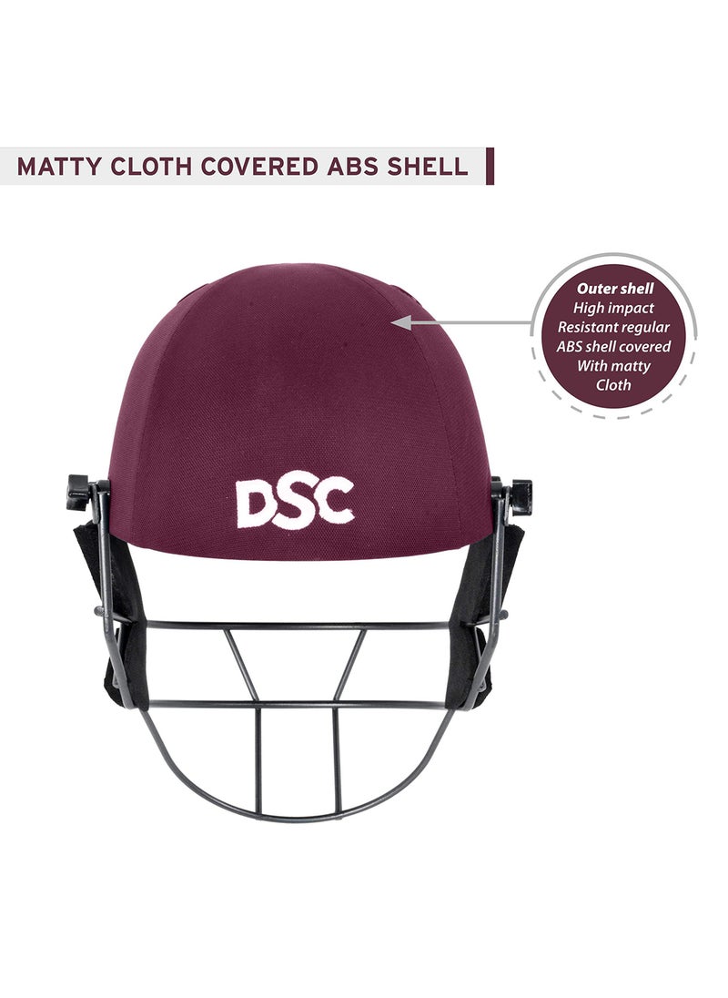 DSC FORT 44 Cricket Helmet | Maroon | Size: Extra Large | For Men & Boys | Steel Grill | Adjustable Back Support Strap | Removable and washable sweatband | Lightweight  - Image 4