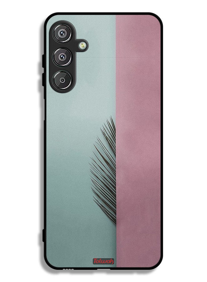 Tolwak Samsung Galaxy M36 Protective Case Cover Half Leaves - Image 1