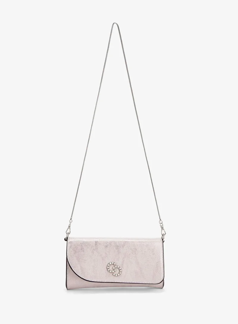 سيليست Textured Crossbody Bag With Detachable Chain Strap