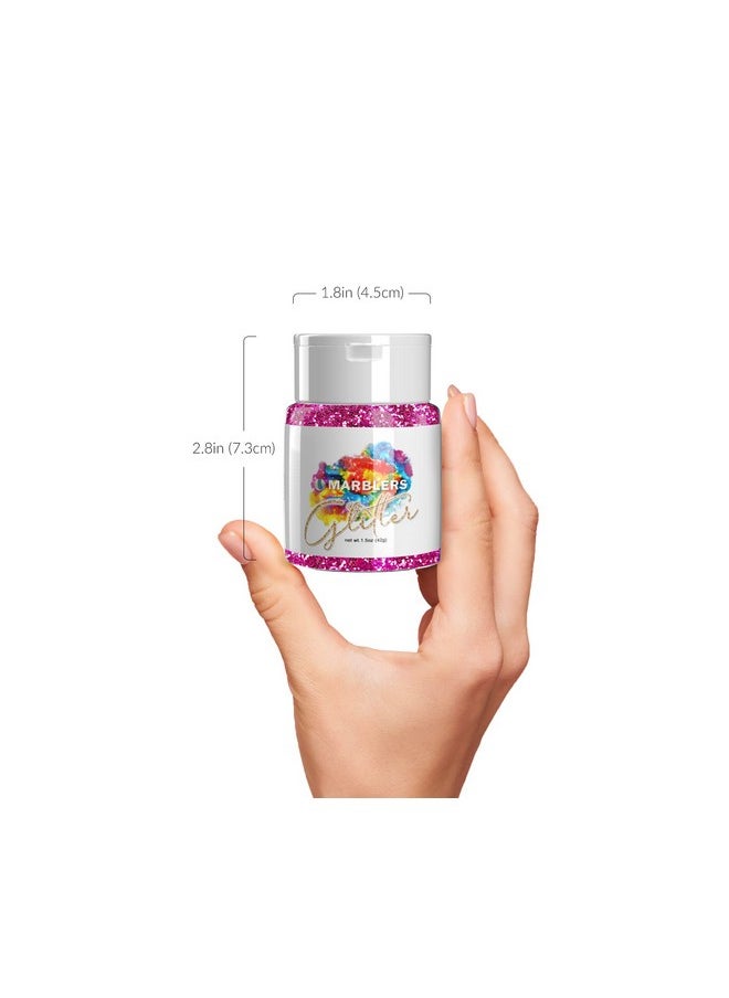 MARBLERS MARBLERS Twinkle Glitter [Silver] 1.5oz (42g) | Fine | Non-Toxic, Vegan, Cruelty-Free | Face, Body, Eyeshadow, Hair, Festival, Party Makeup | Nail Art, Polish | Resin, Tumbler, Slime, Craft  - Image 3