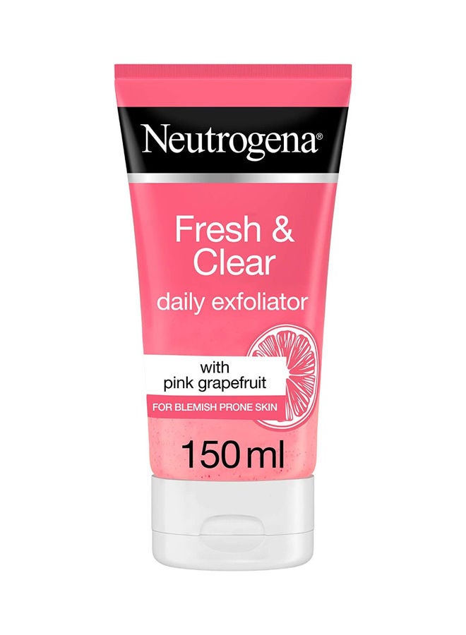 Neutrogena Fresh & Clear Daily Exfoliator, Pink Grapefruit & Vitamin C 150ml - Image 1