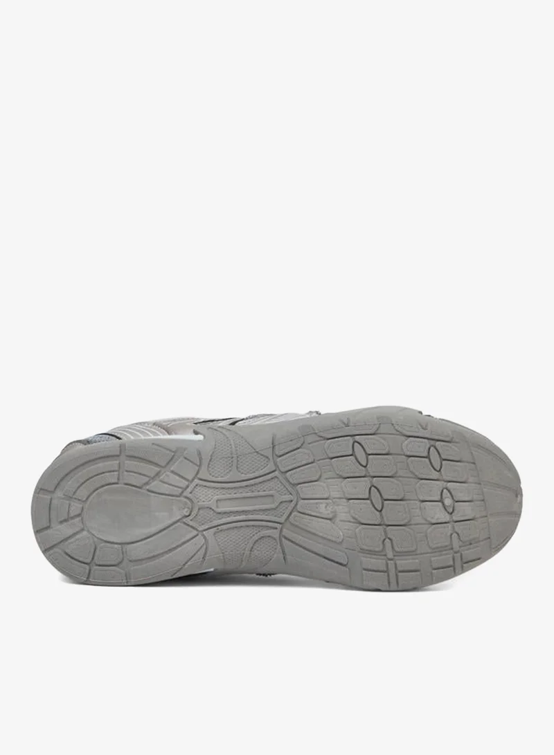 Styli  Grey Lace Up Mesh Details Sneakers for Women | Best Price UAE