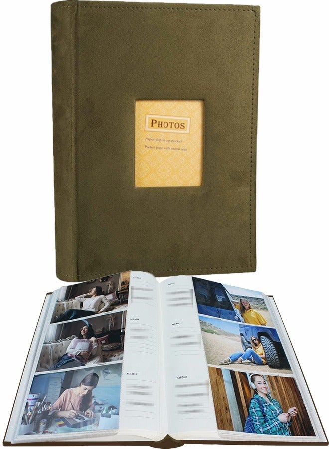 HomarKet Vacation Photo Album Hold 300 Horizontal and Vertical 4x6 Photos Albums for Your Family  - Image 1