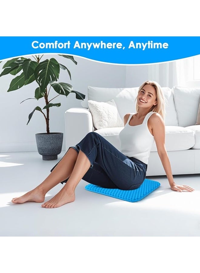 وسادة جلوس ناعمة من الجل بتصميم خلية نحل لتخفيف آلام العصعص والظهر مع غطاء قماشي ومريح لمقاعد المكتب والسيارة - Image 4