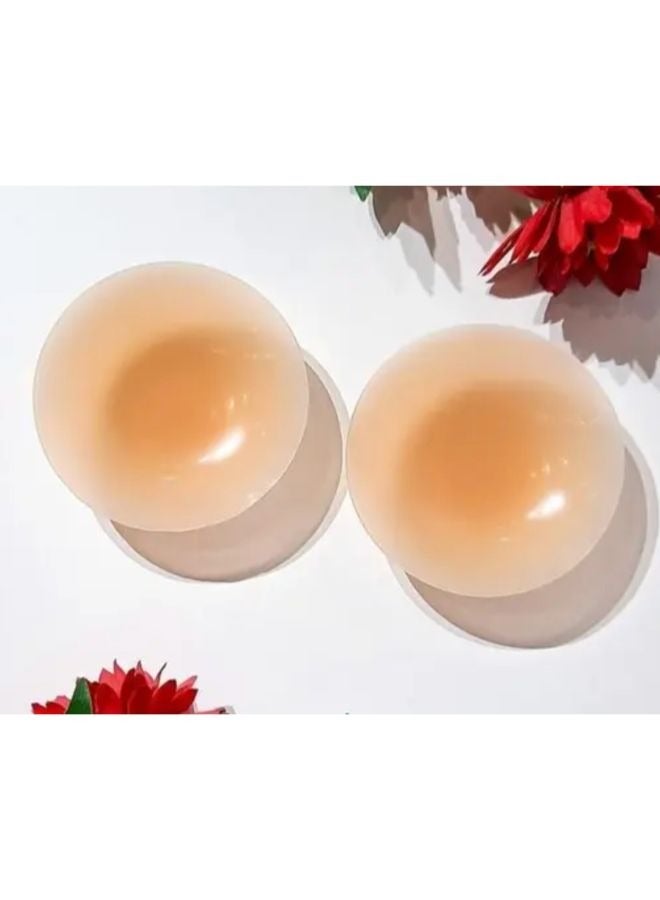 1 Pair of Women Reusable Adhesive Invisible Pasties Nippleless Covers And No Glue Nipple Covers - Image 1