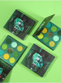 docolor Eyeshadow Palette 9 Colors Green Pearlescent Gemstone Shadow Palette Highly Pigmented Mattes Shimmers Naked Smokey Glitter Cream Colorful Powder Blendable Long Lasting Waterproof Makeup Palette  - Image 4