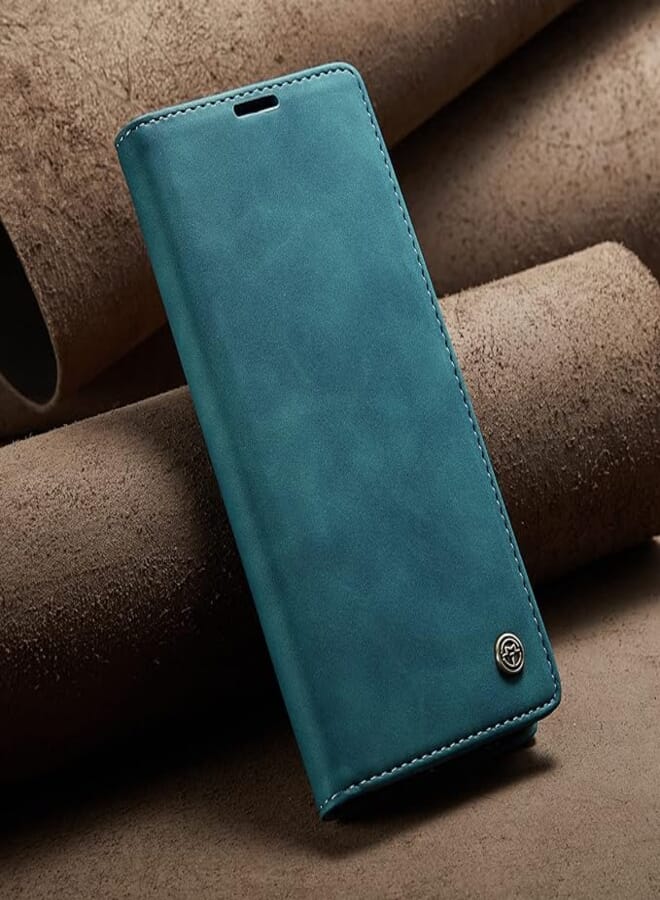 GOLDEN MASK For Xiaomi Redmi A1 Plus Flip Case Wallet Protection Leather Cover with Card Holder (Green) 
