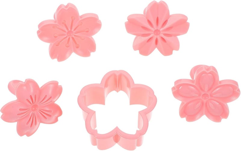 Creative Cookie Mold and Biscuit Cutter Set, Plastic Pressing Embossed Baking Cookie Mold, Cute Cherry Blossom Shape for Home Baking and Fondant Decorating - Image 1