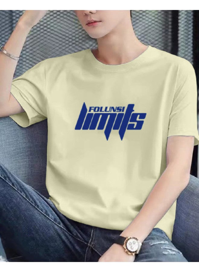 FOLUNSI men's Summer Cotton T-shirt - Round Neck Short Sleeve Casual Breathable Undershirt - Image 1