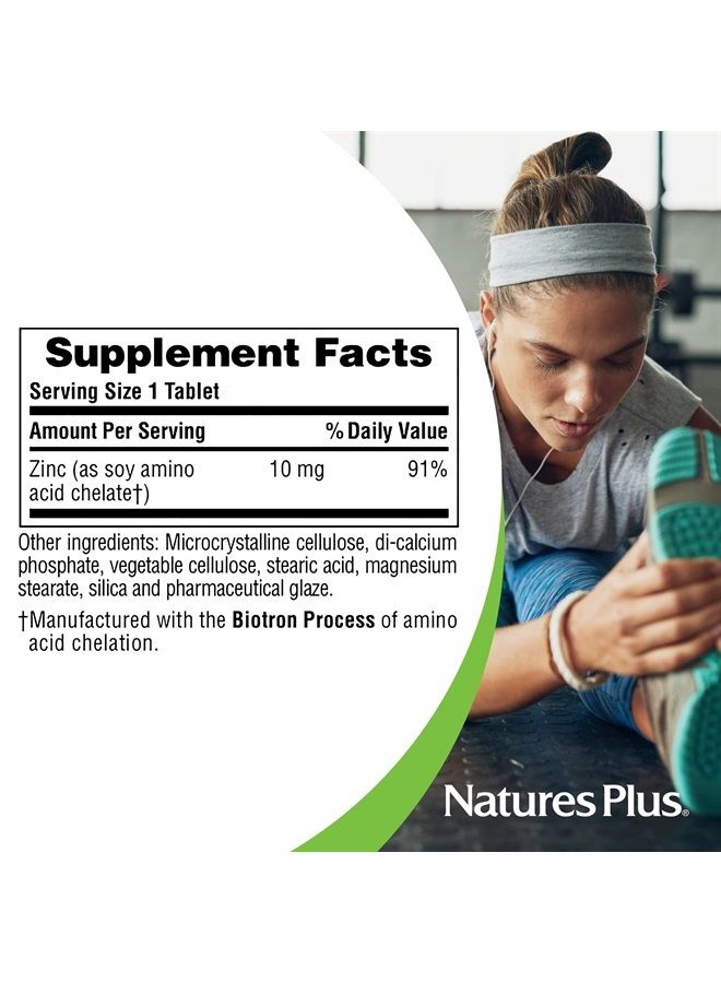 Nature's Plus NaturesPlus Zinc Tablets - 10 mg, 90 Vegetarian Supplements - Immune System Supplement for Cellular Growth & Repair - Promotes Healthy Digestion, Metabolism & Vision - Gluten-Free - 90 Servings - Image 5