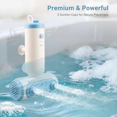 WJX Portable Jet Spa for Bathtub - Electric Bath Jets for Tub with Dual Hydro Massage Nozzles & Soothing Bubbles, Adjustable Whirlpool Effect for Relaxing Home Spa Experience (blue white) - Image 2