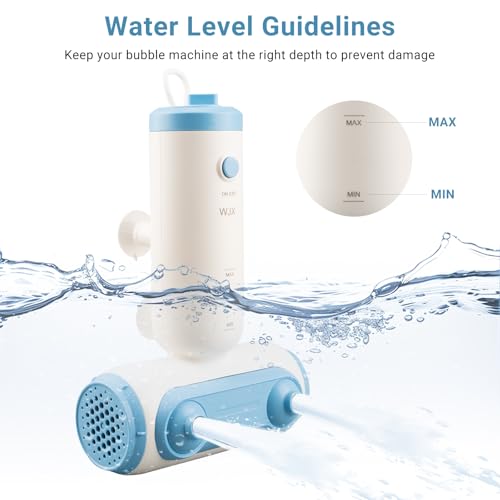 WJX Portable Jet Spa for Bathtub - Electric Bath Jets for Tub with Dual Hydro Massage Nozzles & Soothing Bubbles, Adjustable Whirlpool Effect for Relaxing Home Spa Experience (blue white) - Image 3